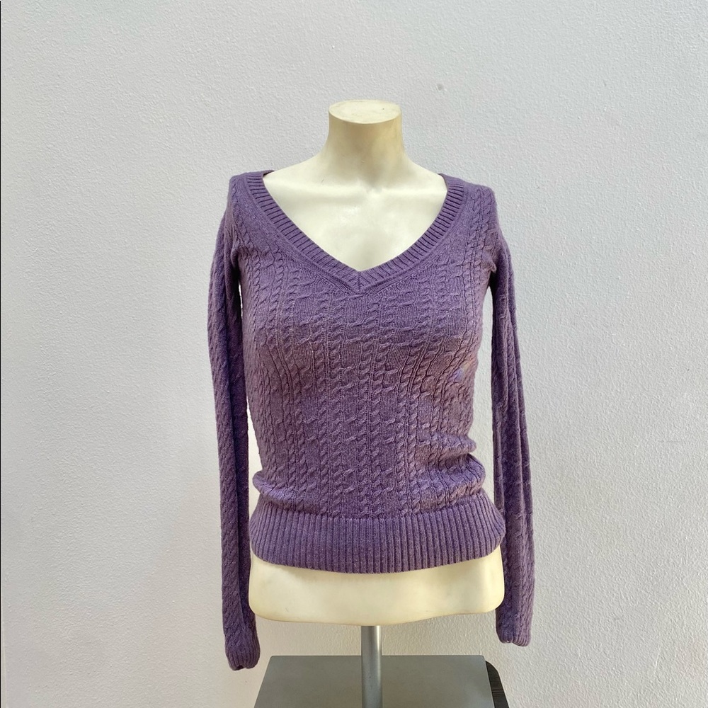 Lavender Cable Knit Sweater